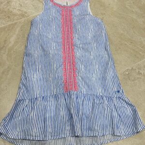 Vineyard Vines Striped Sleeveless Dress with Pink Accents